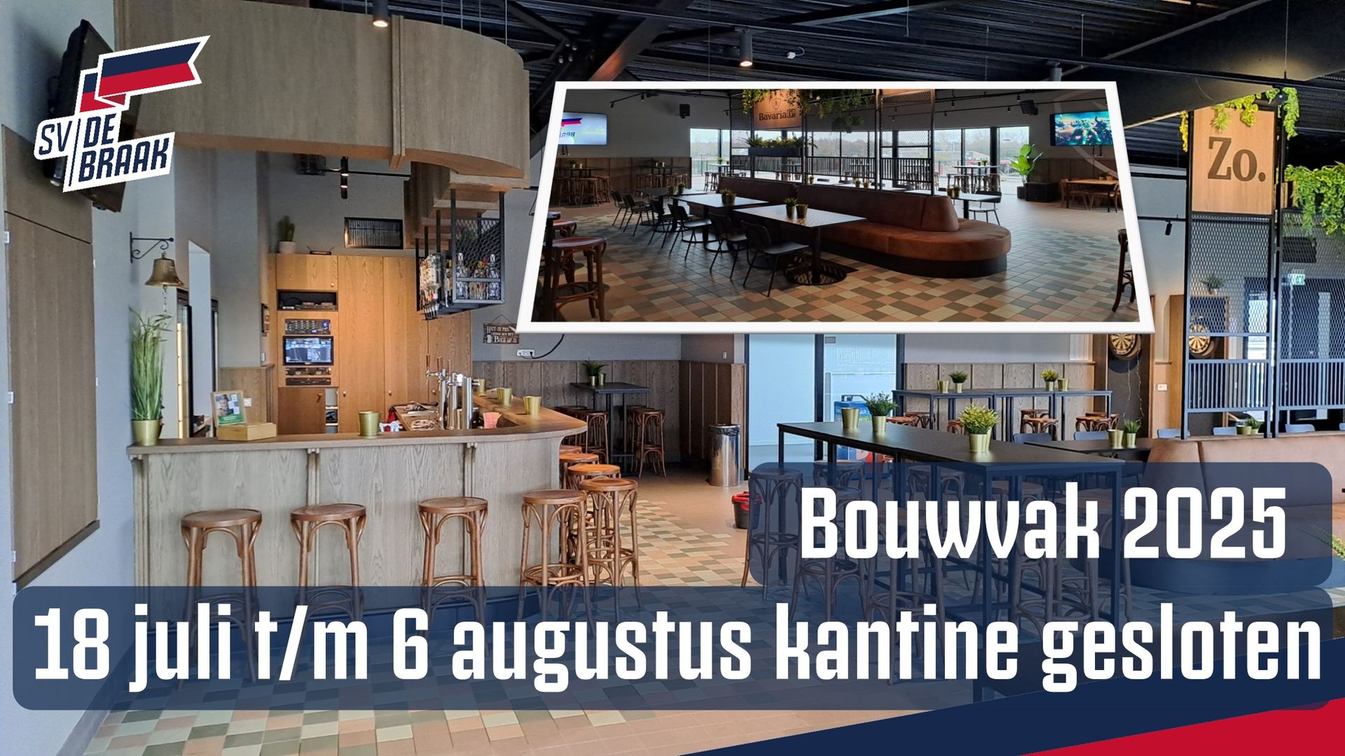 Kantine dicht in de bouwvak