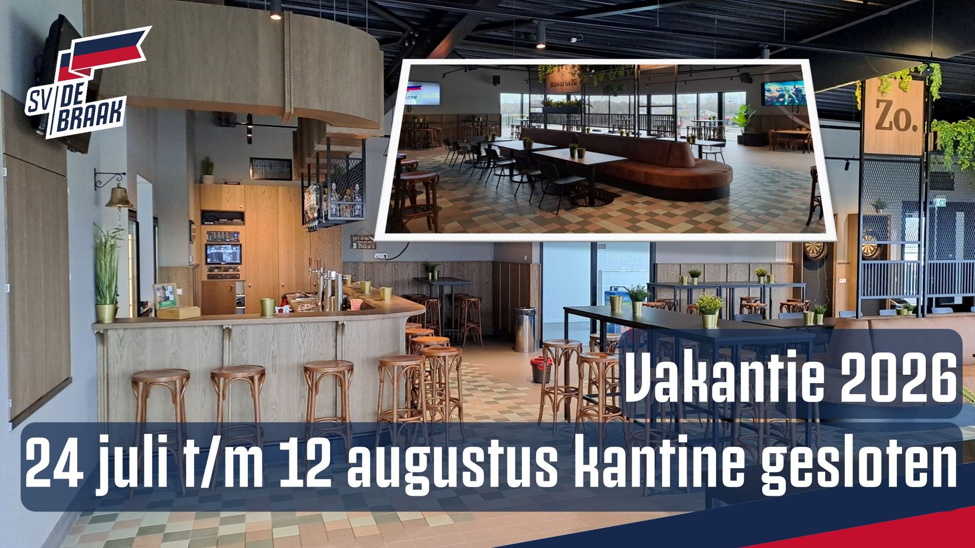 Vakantiesluiting kantine